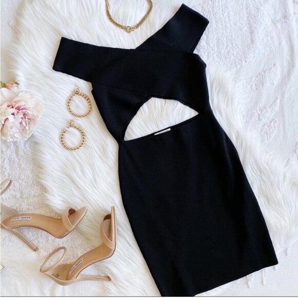 superdown Hallie Cut Out Mini in Black XSmall New Womens  Stretch Bodycon - Picture 8 of 8